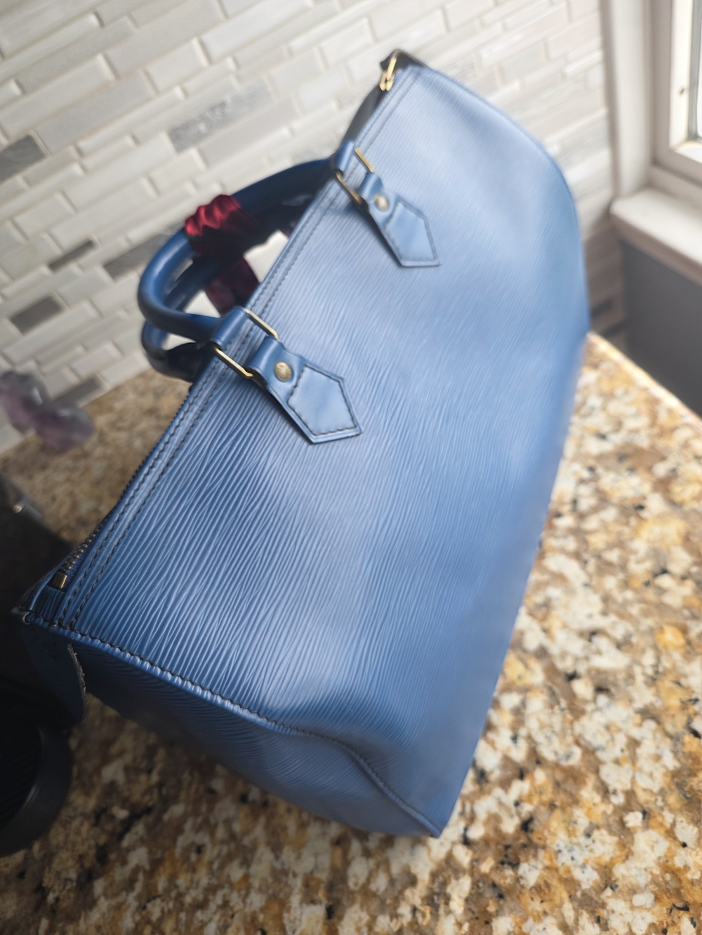 Blue EPI LOUIS VUITTON Women's Bag - Large Size 14 Inches (W) Length 10.5 - Picture 13 of 14